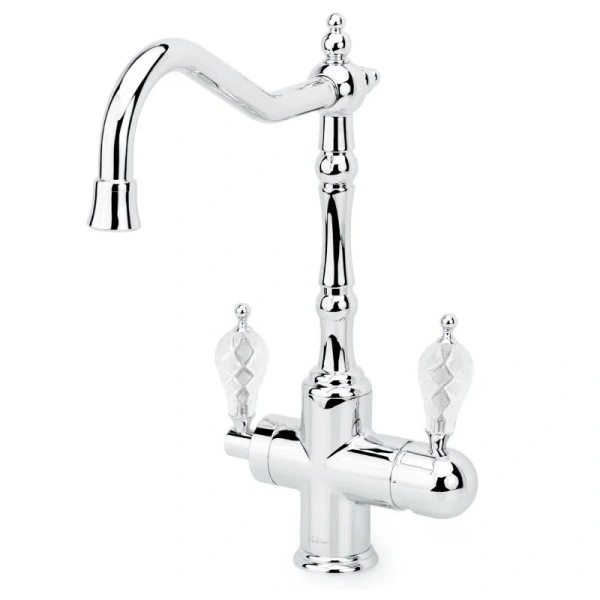 Смеситель для питьевой воды Boheme Kitchen золото ручка хрусталь - фото 3