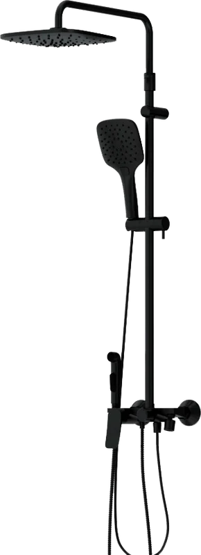 Душевая стойка Damixa Apollo черная, с гигиеническим душем - фото 1