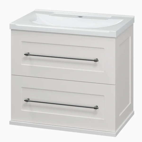 Тумба под раковину подвесная Misty Марта 60 см белая, подвесная, пристенная - фото 4