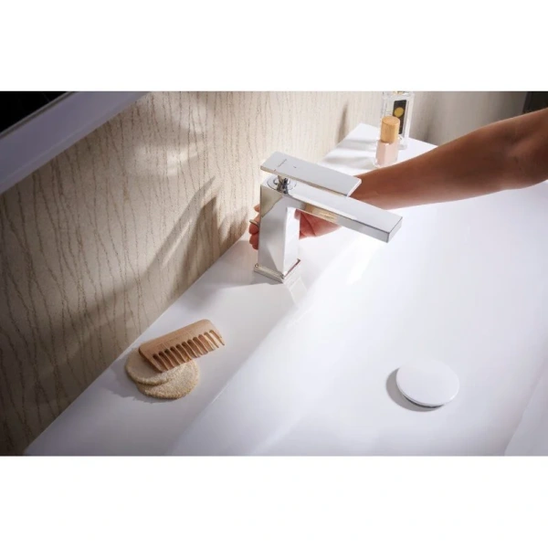 Смеситель для раковины Hansgrohe Tecturis E хром, с коротким изливом - фото 7