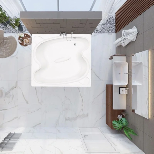 Ванна акриловая Vagnerplast Helios 194×170 см встраиваемая - фото 3