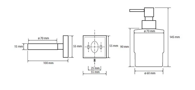 Дозатор для мыла Bemeta Beta хром - фото 2