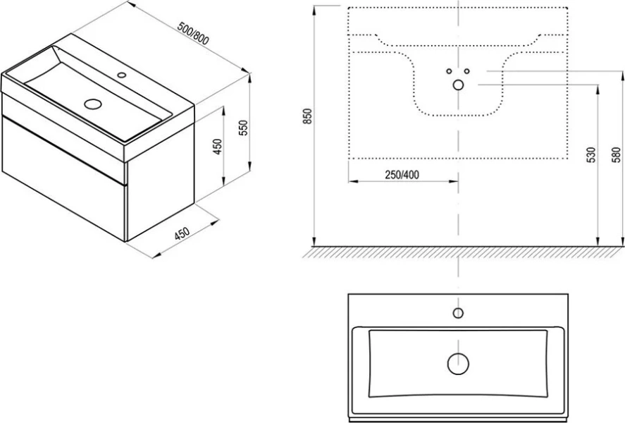 Тумба белая Ravak SD Natural 500, в наличии - фото 2