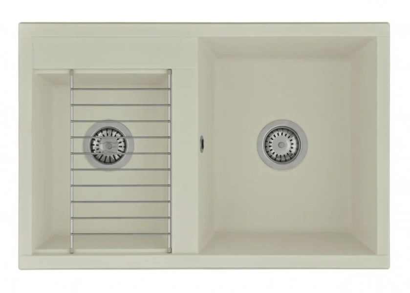 Мойка для кухни Акватон Делия 78 см жемчуг, прямоугольной формы - фото 4