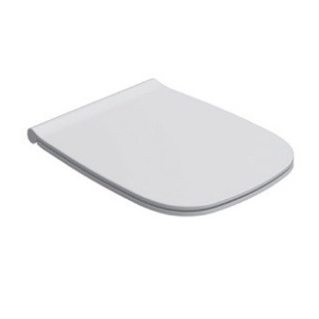 Крышка-сиденье с микролифтом Globo Genesis белое матовое/хром - фото 4