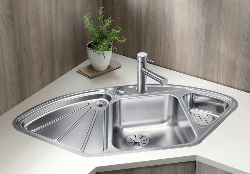 Мойка для кухни, сталь с зеркальной полировкой, Blanco Delta-IF, из нержавеющей стали, стальные, металлические - фото 2