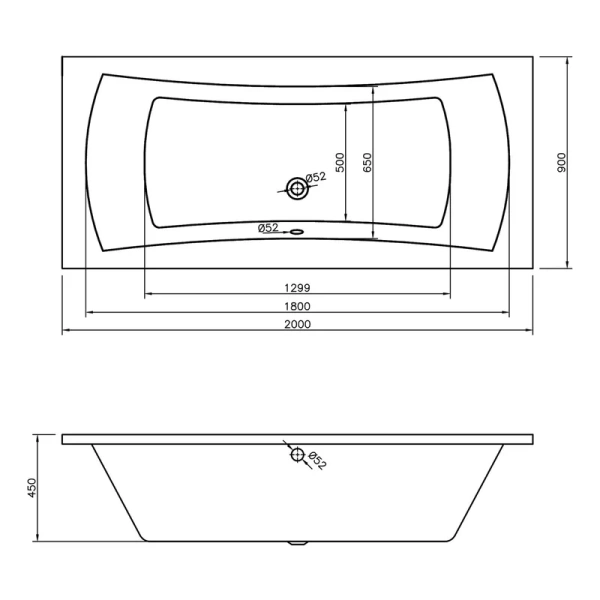Ванна акриловая Lavinia Boho Evan 200x90 см прямоугольная, по запросу - фото 8