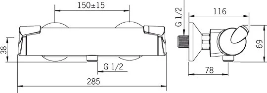 Смеситель для душа термостатический Oras Optima 7160U, с термостатом - фото 7