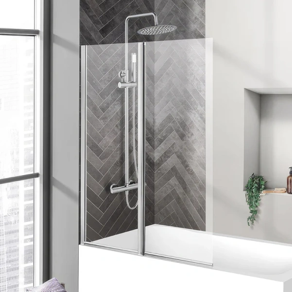 Шторка для ванны BelBagno Uno 90х150 см стекло прозрачное - фото 1