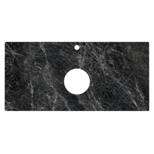 Столешница для накладных раковин Kerama Marazzi Plaza Classic 100 см  Риальто темный серый лаппатированный - фото 2