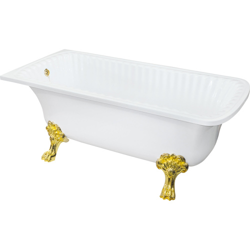 Ванна из искусственного камня Migliore Olivia Angolare 174х80 см фурнитура золото - фото 1