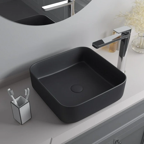 Раковина IDDIS Bridge 39 см серая матовая, 40 см - фото 6