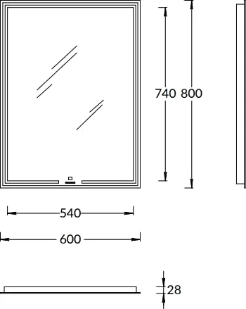 Зеркало с подсветкой Kerama Marazzi Mio 60 см белое - фото 4