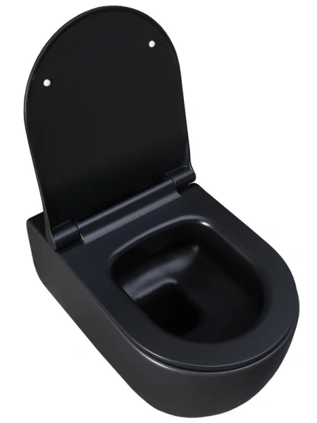 Унитаз подвесной Allen Brau Priority черный, с горизонтальным, прямым выпуском, с прямым выпуском - фото 7