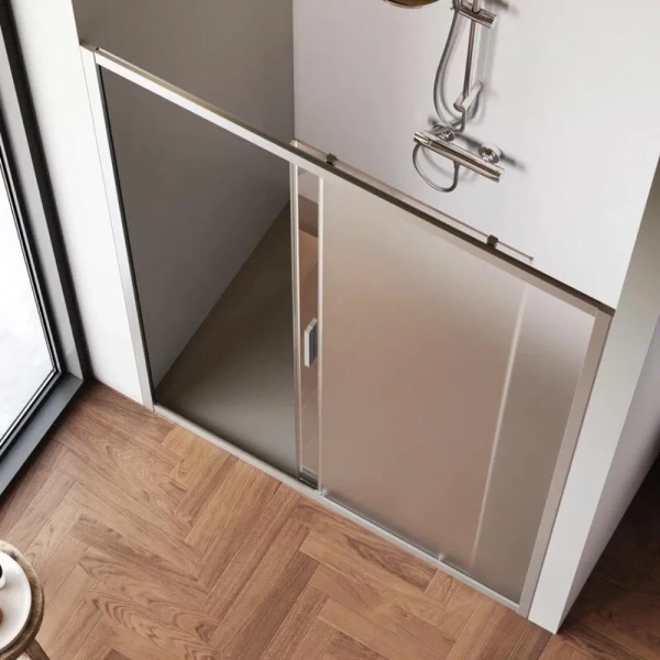 Душевая дверь в нишу AM.PM Gem Solo 140 см профиль хром стекло матовое, раздвижные - фото 6