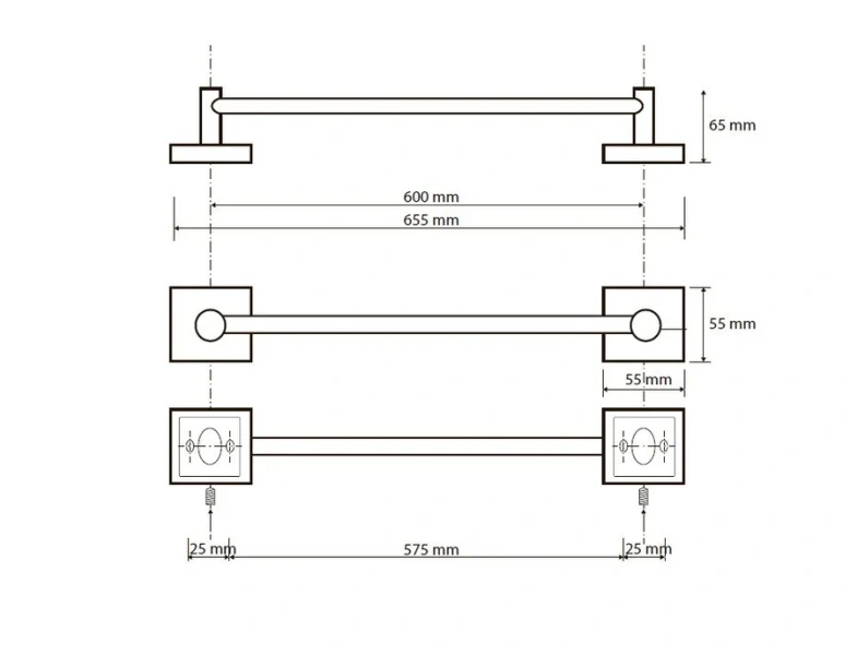 Полотенцедержатель Bemeta Beta хром, современные, hi-tech - фото 2