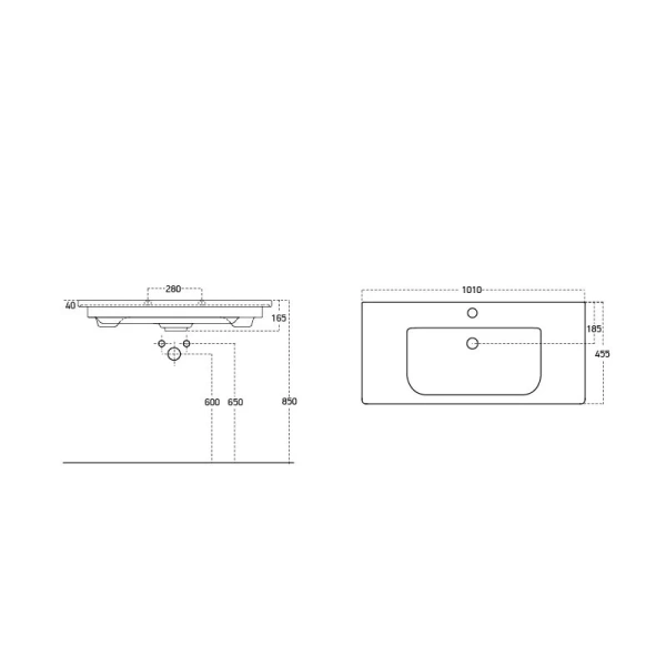 Раковина мебельная Misty Soft 100 см белая, в наличии - фото 2
