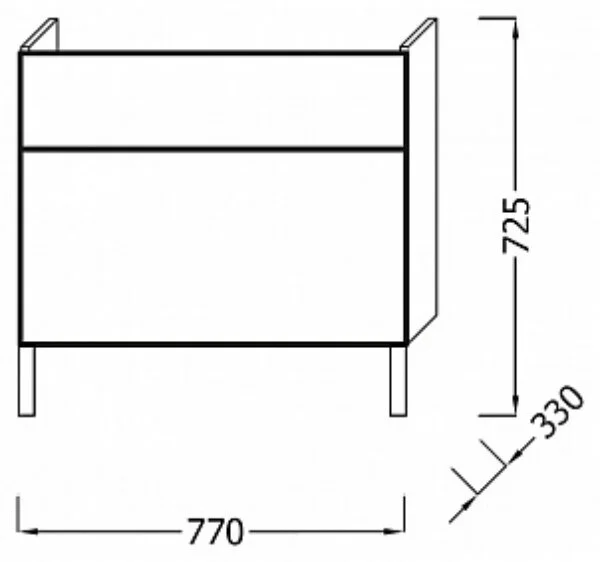 Тумба под раковину Jacob Delafon Presqu'ile 77х33х59.3 см белая, подвесная, напольная, пристенная - фото 4