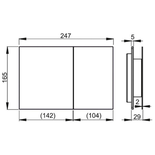 Клавиша смыва Alcaplast нержавеющая сталь - фото 2