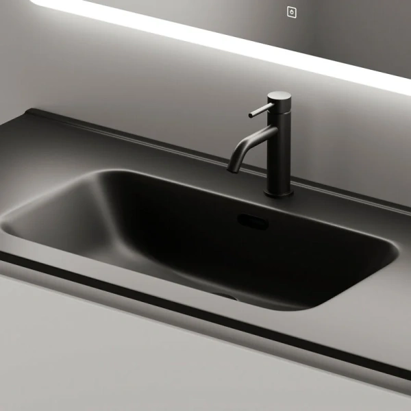 Тумба под раковину подвесная Sancos Cento 100 см белый глянец, окрашенные - фото 9