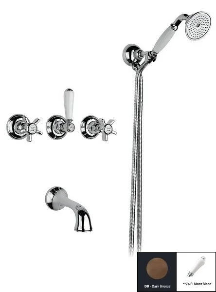 Смеситель для ванны, ручка 78 P. Mont Blanc Anticata, Nicolazzi D.Anglaises 1403