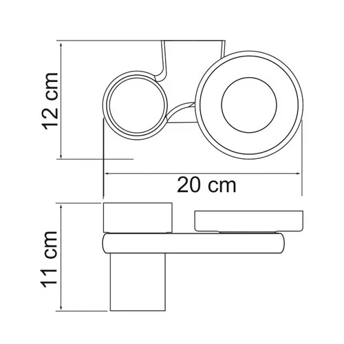 Стакан для ванной и мыльница WasserKRAFT Berkel хром - фото 2