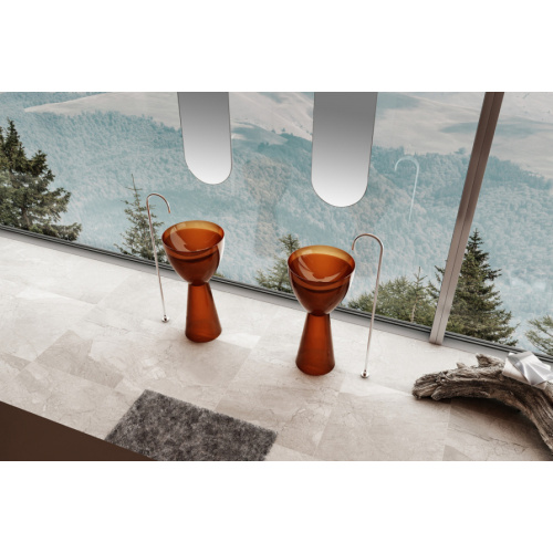 Раковина Abber Kristall 45 см коричневая, другие - фото 4