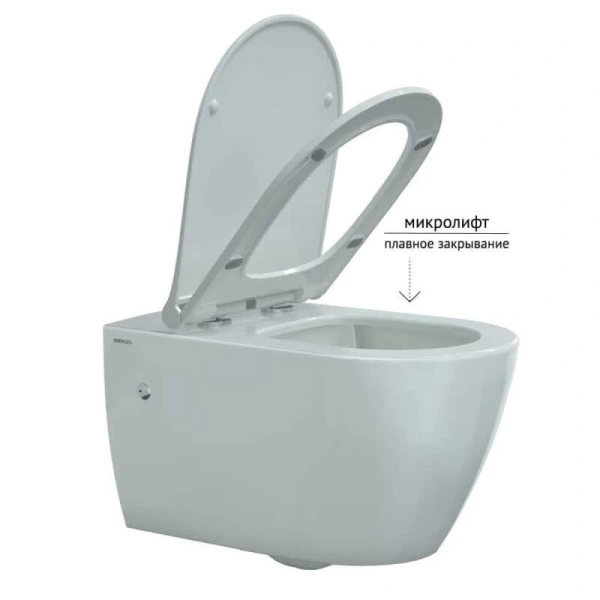 Унитаз подвесной BERGES Mascon безободковый, современные, hi-tech, круглые - фото 5