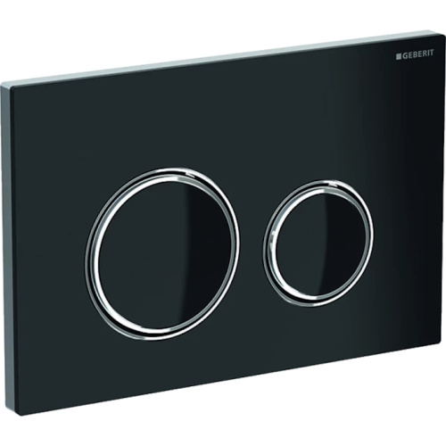 Клавиша смыва Geberit Sigma 21 черная/кольца хром - фото 2
