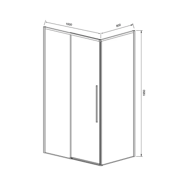 Душевой уголок Vincea Slim-N 100х80 см хром - фото 2