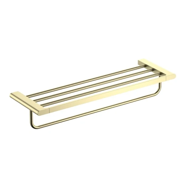 Полочка для ванной Timo Luiro с полотенцедержателем, черное золото - фото 3