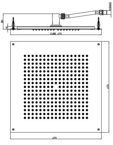 Верхний душ Bossini Dream Cube H38459.030, в наличии - фото 5