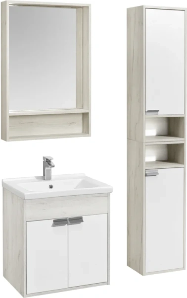 Тумба с раковиной Акватон Флай 1A237301FAX10 60 см с двумя распашными дверцами - фото 3