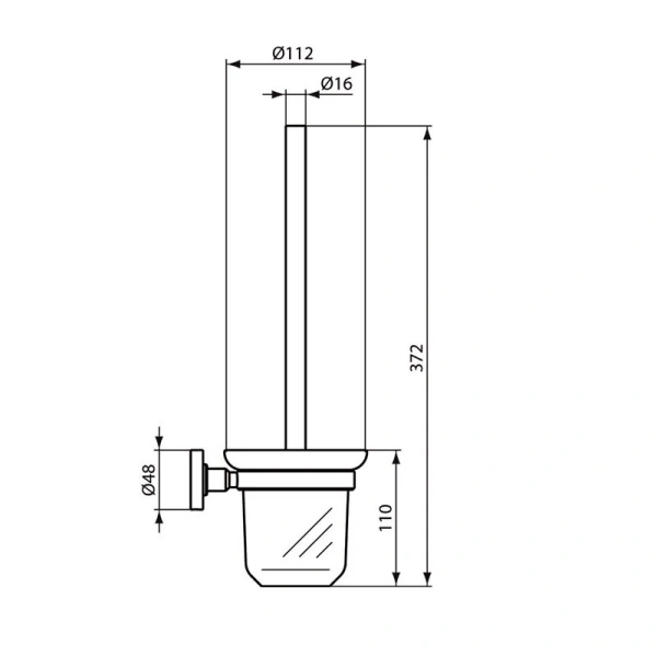 Ершик Ideal Standard Iom A9119 настенный, комбинированные - фото 3