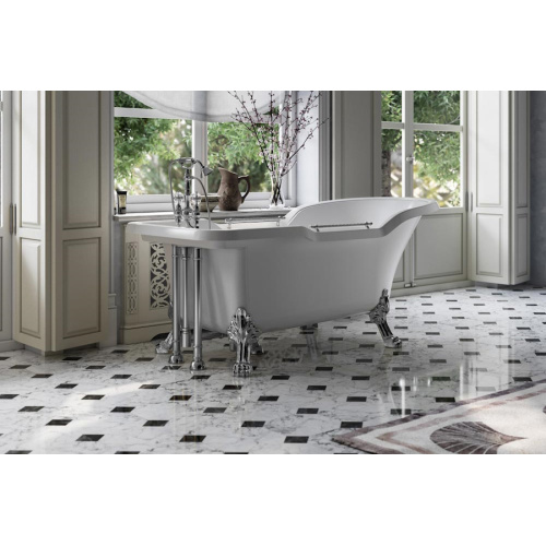 Ванна из искусственного камня Migliore Impero 180х87 см фурнитура хром - фото 2