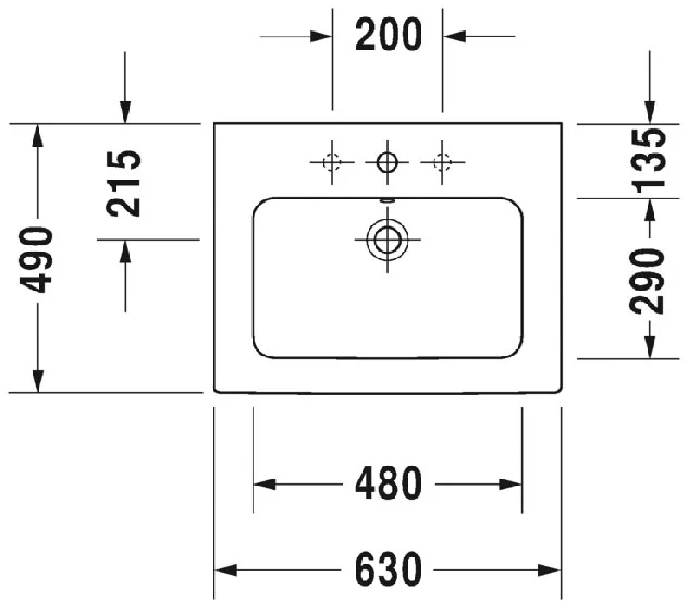 Раковина встраиваемая с одним отверстием под смеситель Duravit ME by Starck 2336630000, встраиваемые (в столешницу) - фото 2