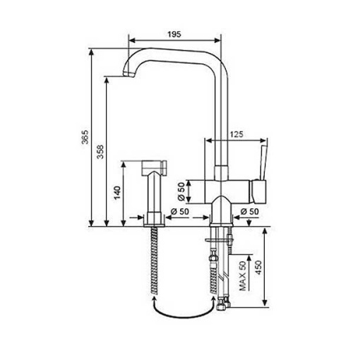 Смеситель для кухни Emmevi Piper 45068 - фото 2