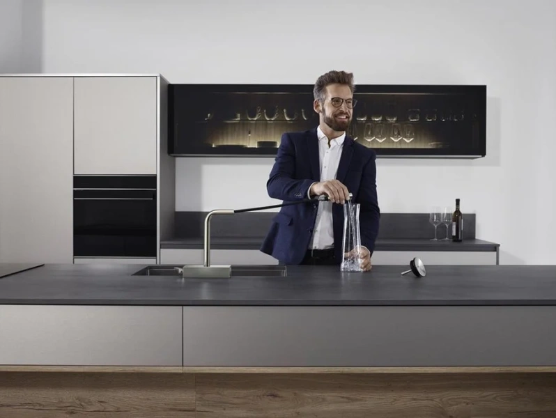 Смеситель для кухни Hansgrohe Aquno Select с вытяжным душем, высокие, округлая форма - фото 5