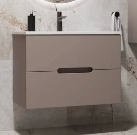Тумба под раковину подвесная Style Line Матис 80 см тауп темный, подвесная, пристенная - фото 4