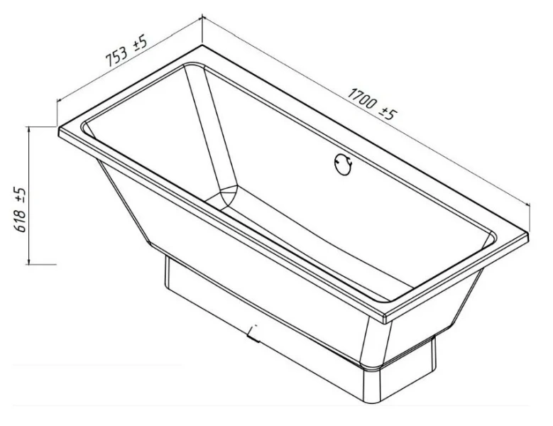 Ванна из искусственного камня Belux Юлия ВЮ-1700, 4810924271419, 170 x 75 см, белый, приставные, встраиваемые - фото 7