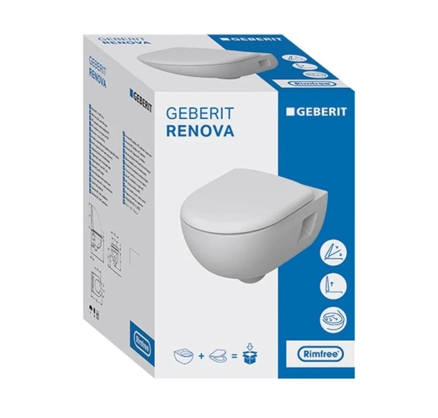 Унитаз подвесной Geberit Renova с сиденьем микролифт - фото 4