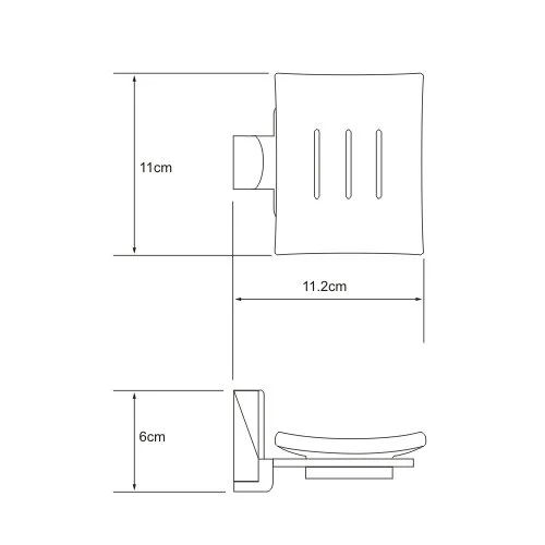 Мыльница WasserKRAFT Exter стеклянная - фото 2