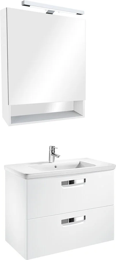 Тумба под раковину подвесная Roca The Gap 70 см белый матовый, в наличии - фото 2