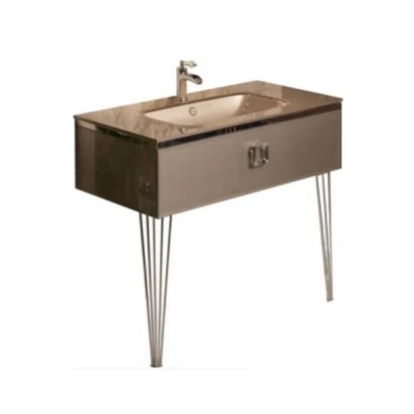 Тумба с раковиной напольная Boheme Lucido 770-080-D 80 см дельмар, высокие ножки