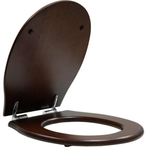 Крышка-сиденье GSI Classic soft-close орех, фурнитура хром, в наличии - фото 2