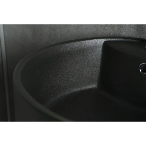 Раковина напольная GID Autonomo Nb135bg 45 см черная, круглой формы, моноблок - фото 5