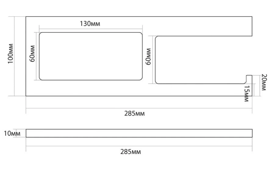 Бумагодержатель Black&White Swan с полочкой, современные, hi-tech - фото 2