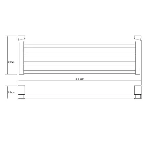 Полочка для ванной WasserKRAFT Leine хром/белый, хром, комбинированные - фото 3
