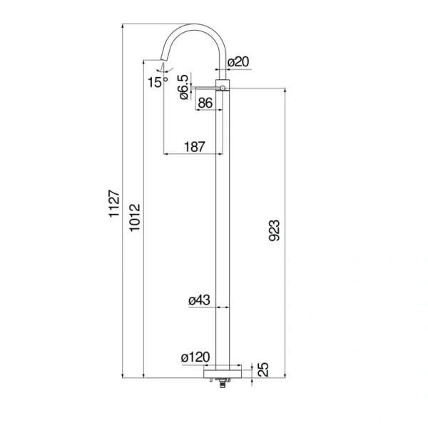 Смеситель для раковины Nobili Velis VE125189/3 напольный - фото 2