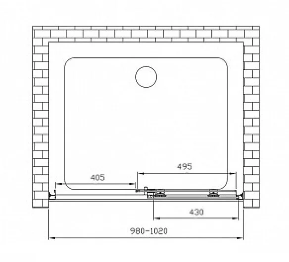 Душевая дверь в нишу Vincea Soft 100 см хром - фото 3